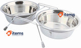 TRIXIE Eat On Feet Two Bowl Set For Dogs, 1.5 Litre Rasied For Easier Digestion