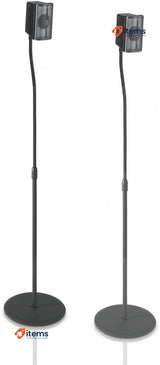 Hama Speaker Stands x2, adjustable height up to 123 cm, black, Surround Sound
