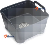 Joseph Joseph Wash&Drain Dishwashing Basin, Dishwashing Bucket 9 litres Grey