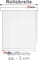 Gardinia EASYFIX Rollo Thermo 244 90 x 210, Fabric, White, 90 x 210 cm