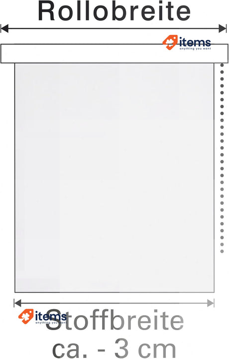 Gardinia EASYFIX Rollo Thermo 244 90 x 210, Fabric, White, 90 x 210 cm