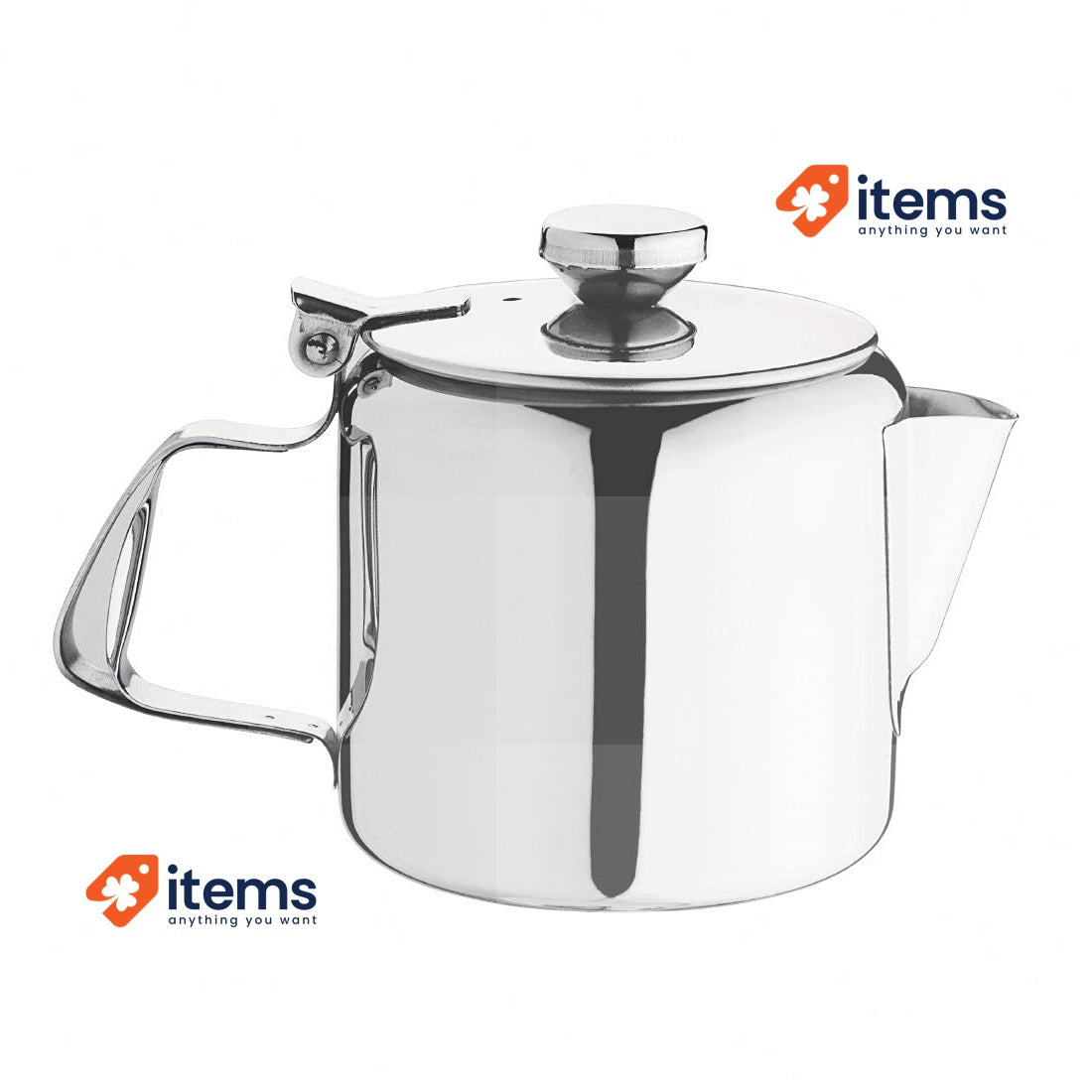 Olympia K677 Concorde Tea Pot Stainless Steel 410ml | 14oz, Silver , Pack of 1