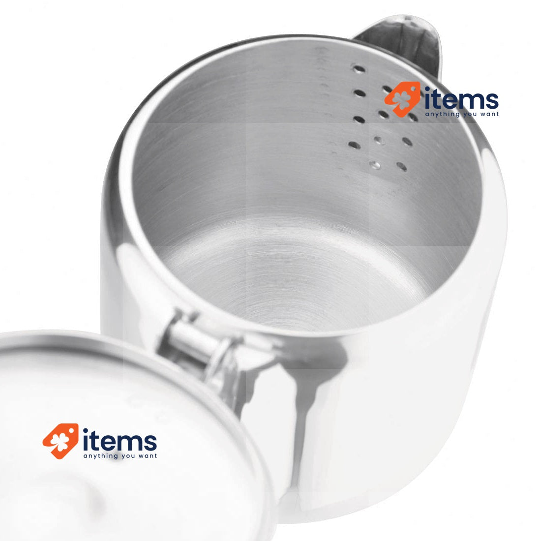 Olympia K677 Concorde Tea Pot Stainless Steel 410ml | 14oz, Silver , Pack of 1