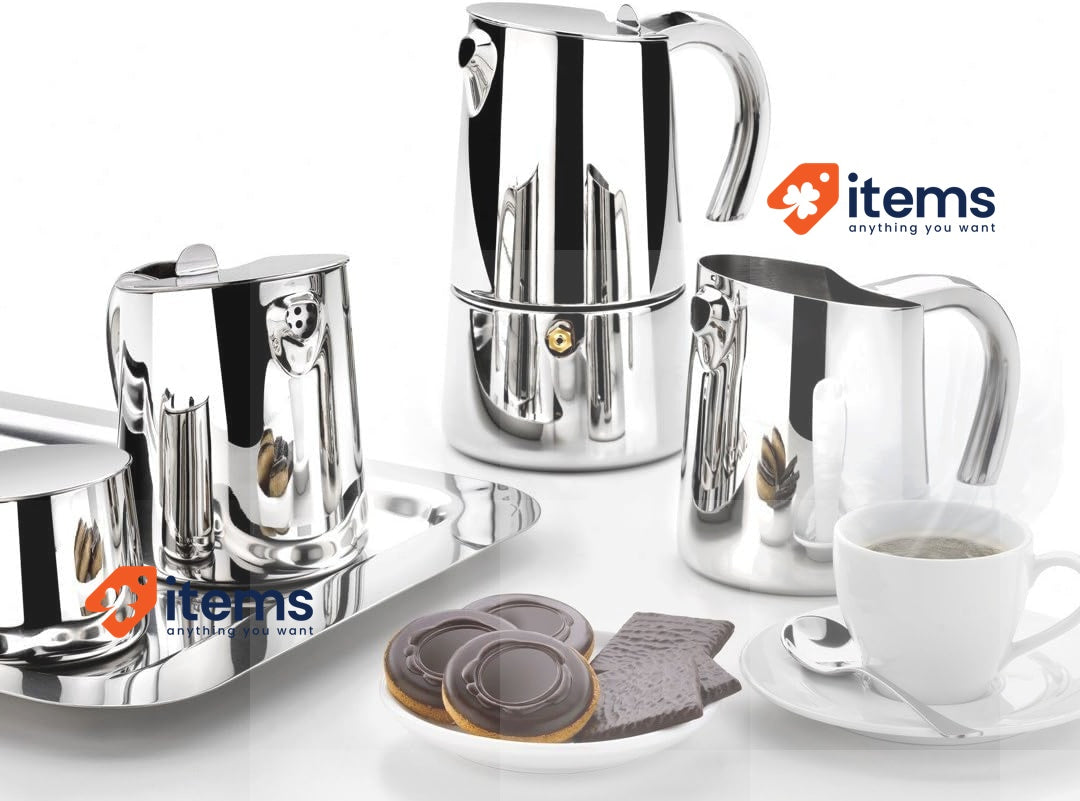 Bra Stainless Steel 4 Cups Coffee Maker Braisogona Braisogona Bella Silver 4cups