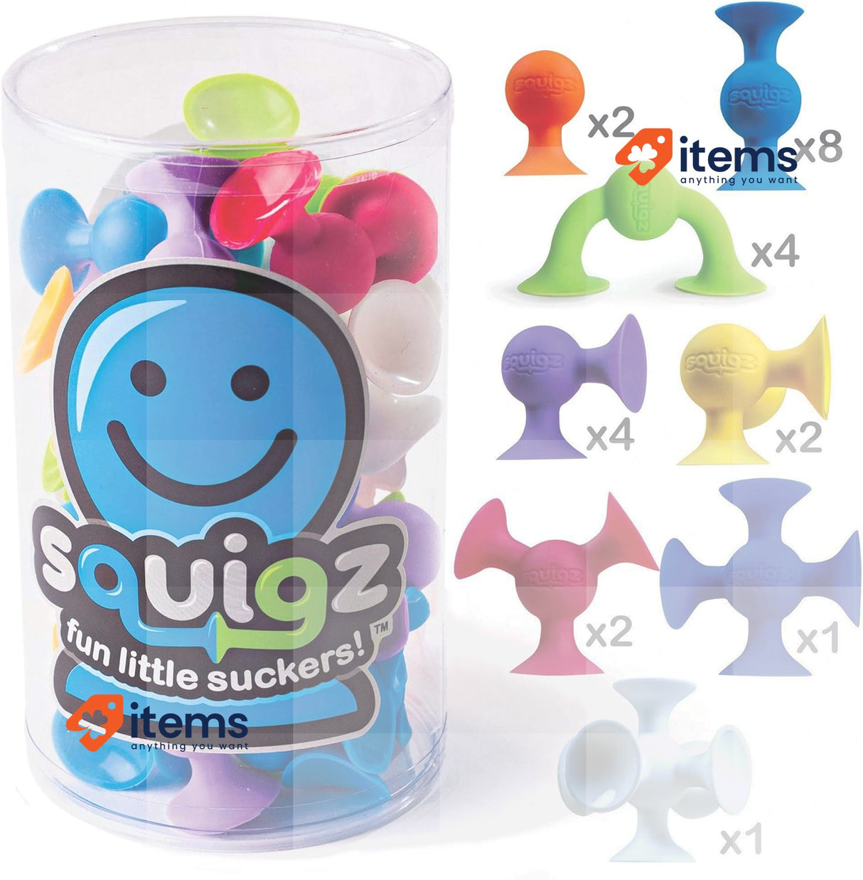 Fat Brain Squigz Starter 22 Piece Set Przyssawki Silikonowe Klocki 24