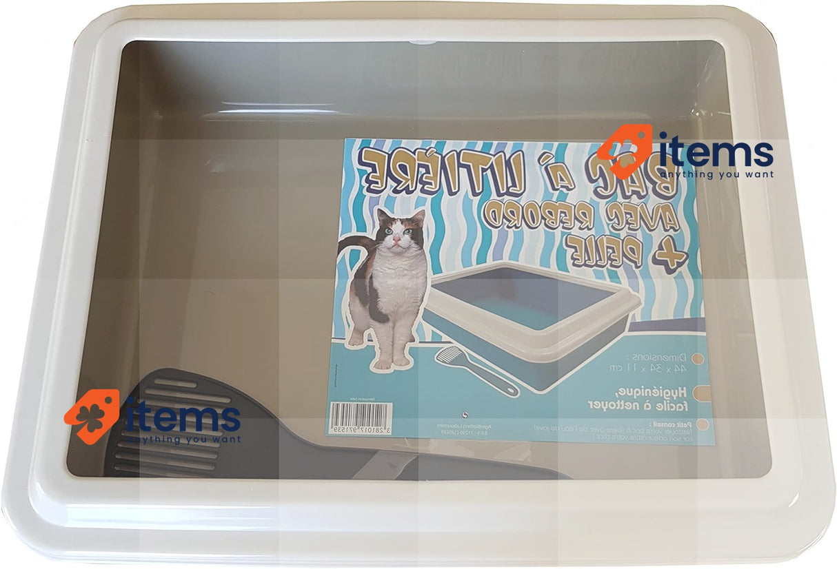 Agrobiothers Cat Litter Tray with Rim and Scoop 44x34x11 cm