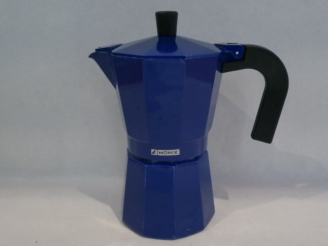 Monix Aluminium 6 Cups Coffee Maker, Blue, 30 x 30 x 30cm High Quality