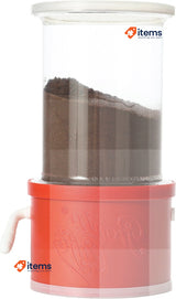 Lavatelli Pronto Caffè Dispenser for Ground Coffee, Red, Fits 250g Bag