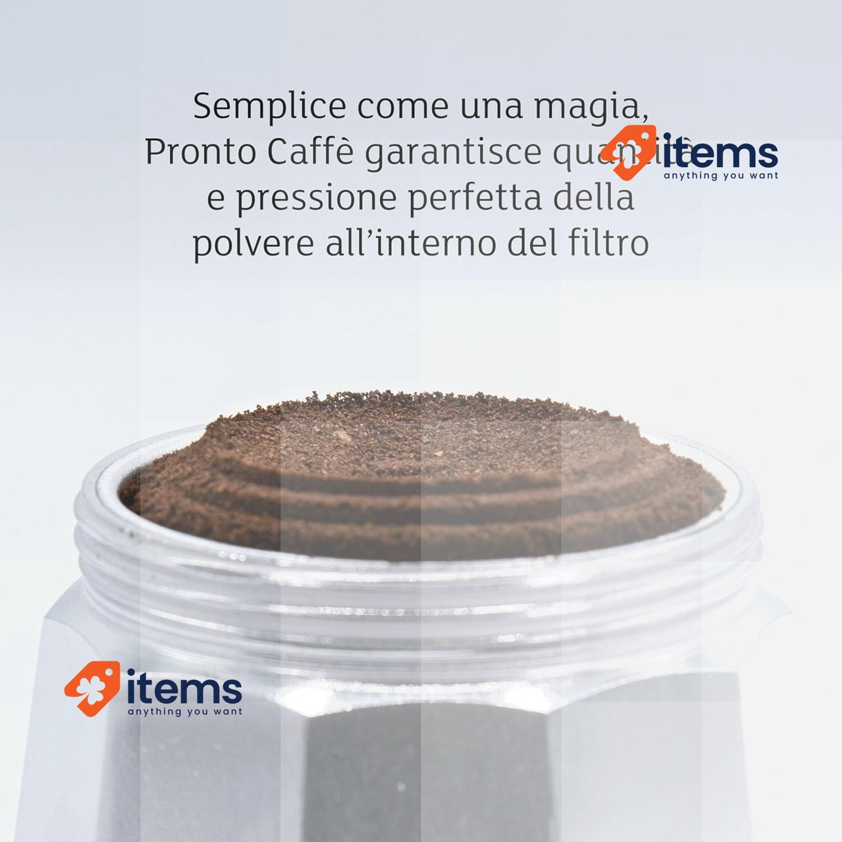 Lavatelli Pronto Caffè Dispenser for Ground Coffee, Red, Fits 250g Bag