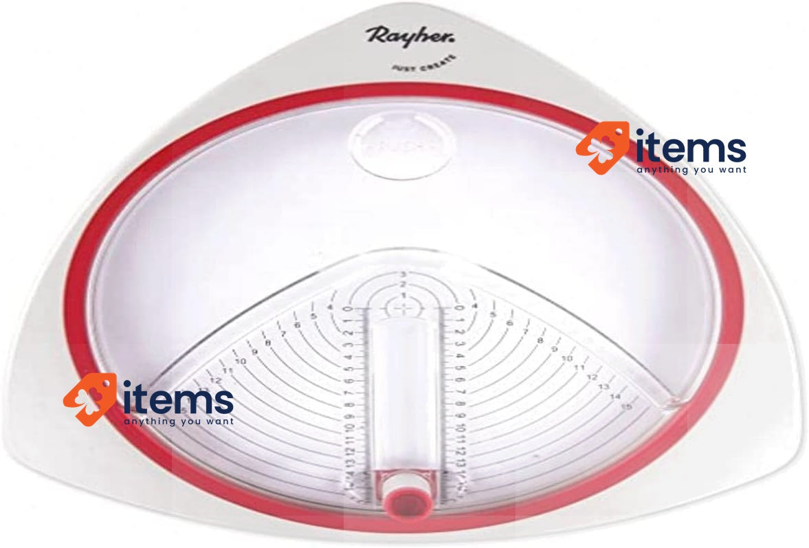 Rayher Circle Cutter for Crafting with 3 Replacement Blades White