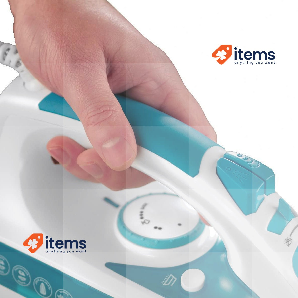 Russell Hobbs Iron Steam [pushing] Steamglide Pro (2600 W, Reservior 300 Ml)
