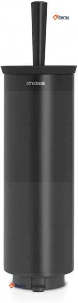 Brabantia Toilet Brush and Holder Black Easy to Mount with Support Bracket