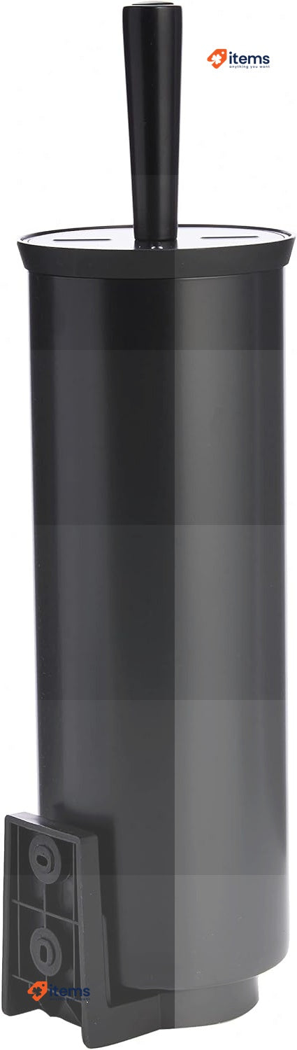 Brabantia Toilet Brush and Holder Black Easy to Mount with Support Bracket