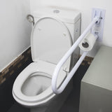 Mobiclinic Foldable Double Bath Safety Grab Bar, With Toilet Paper Holder