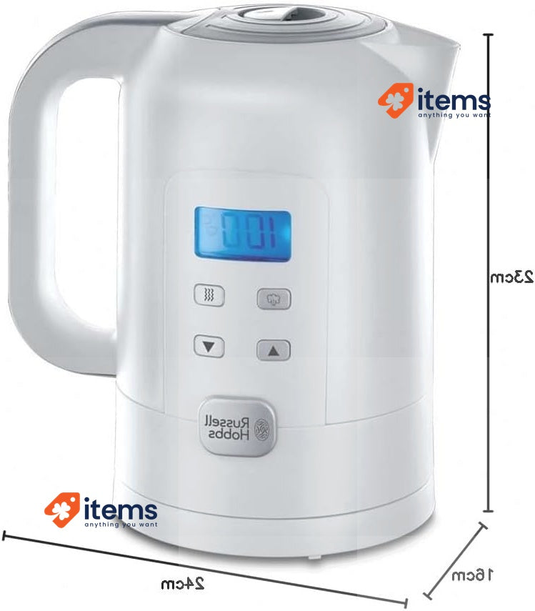 Russell Hobbs With Tempature Adjustment Digital LCD Display 1.7L 2200W White