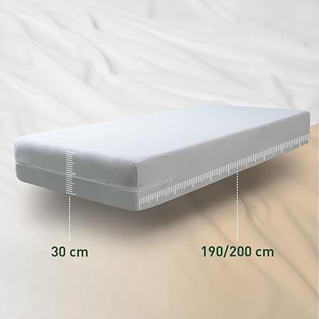 SAVEL - Mattress Encasement (105x190/200 cm) Silk Touch Zipped Mattress White