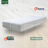 SAVEL Mattress Encasement 105x190/200cm Silk Touch Zipped White 100% Polyester