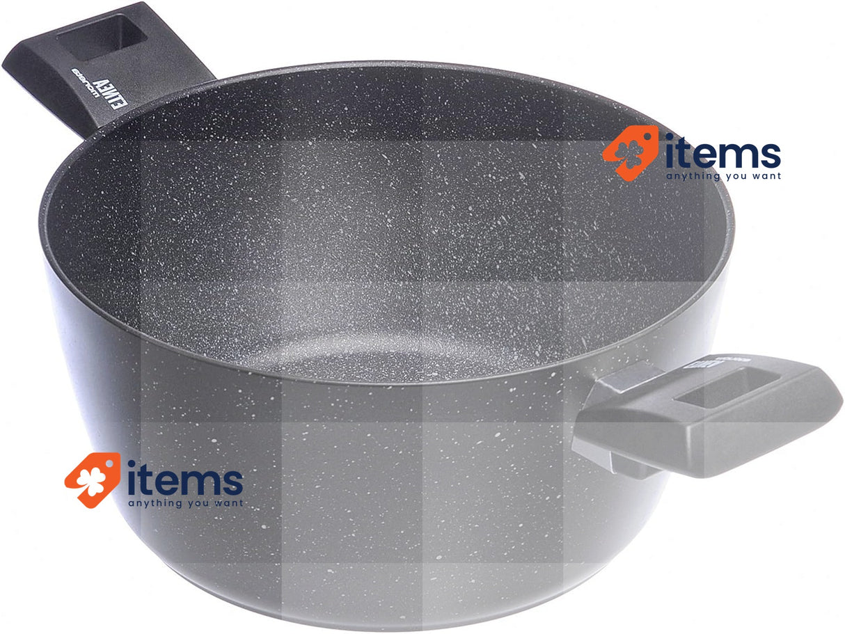 Moneta Etnea Sauce Pan with 2 Handles, Stone Surface Non-Stick, 24 cm