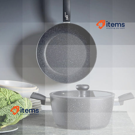 Moneta Etnea Sauce Pan with 2 Handles, Stone Surface Non-Stick, 24 cm