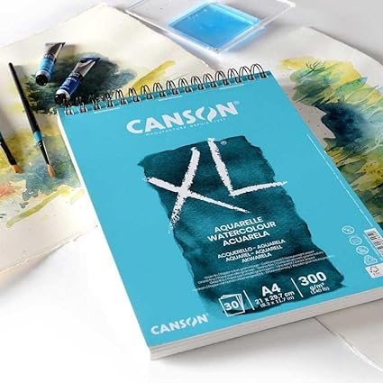 Canson XL, Watercolor paper, Cold pressing, 300g White, 30 Sheets