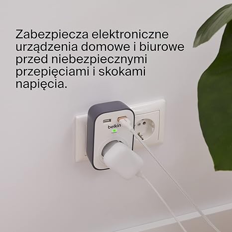 Belkin SurgeCube - Overvoltage protection with 1 plug White