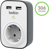 Belkin SurgeCube - Overvoltage protection with 1 plug White