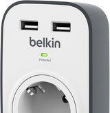 Belkin SurgeCube - Overvoltage protection with 1 plug White