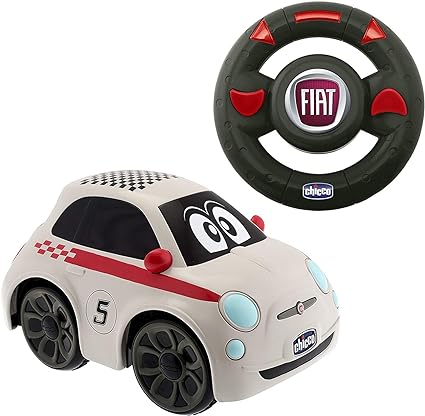 Chicco Fiat 500 RC Chicco Remote Control Sports Car With Steering Wheel White