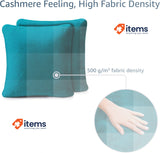 Amago - Cushion Cover Set of 2, Cashmere Feeling, 50 x 50 cm - Petrol