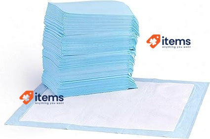 Amazon Basics Dog and Puppy Training Pads 5-Layer Design Pack of 50, Blue