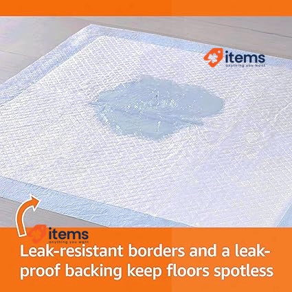 Amazon Basics Dog and Puppy Training Pads 5-Layer Design Pack of 50, Blue
