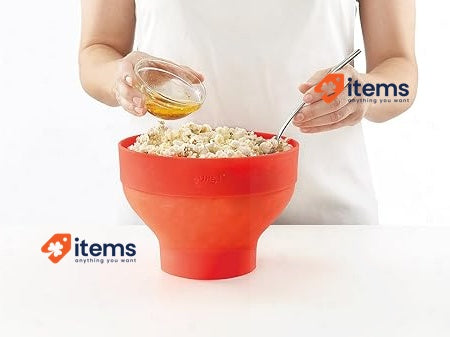 Lékué Microwave Popcorn Popper/Popcorn Maker, Red, Standard Size