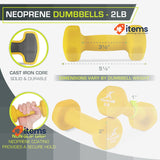 Prosourcefit Unisex's Neoprene Dumbbell Yellow One Size Coated Non - Slip Grip