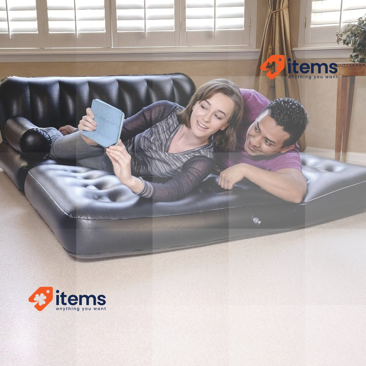 Bestway Inflatable Multi-Functional Sofa/Bed for Indoor and Outdoor Use 5-IN-1