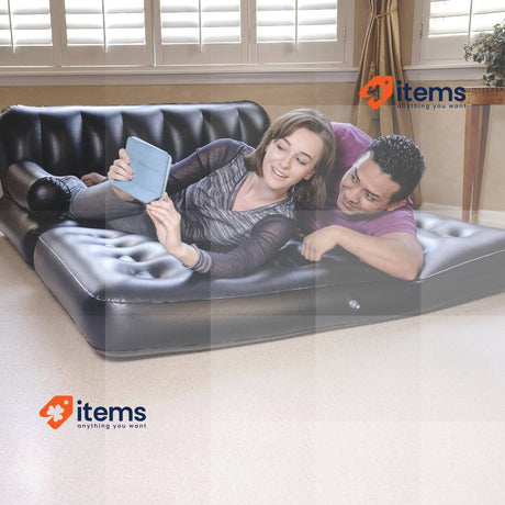Bestway Inflatable Multi-Functional Sofa for Indoor and Outdoor Use Black