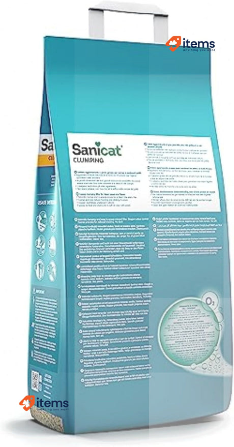 Sanicat - Clumping Unscented Cat Litter 10 L Capacity Absorbs