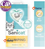 Sanicat - Clumping Unscented Cat Litter 10 L Capacity Absorbs