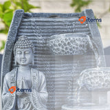 Indoor Fountain Feng Shui Wisdom Grey LED Lighting Cm Outdoor Fountains 24 cm