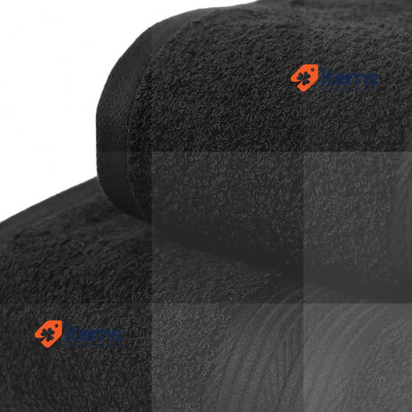 4 Piece Fade resistant bath towel set for bathroom 2 Bath + 2 Hand Towels Black