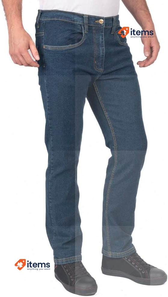 Lee Cooper Men's Stretch Denim Work Jean Blue 34W / 33L - 34 W 33 L, LCPNT219