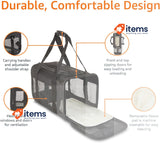 Amazon Basics Pet Carrier Soft Sided Pet Travel Carrier for Cat & Dog, Black M