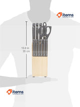 Amazon Basics Knife Set Black 14 Pieces 14-Piece Block <p>, Superior