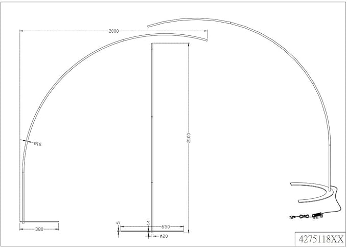 Trio Leuchten Free-Standing Light, Metal, 18 W