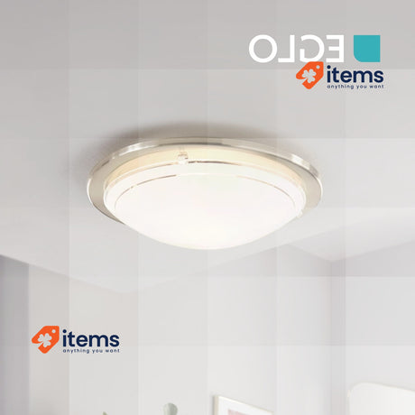 Eglo 83162 E27 25W 220-240 V, Satin Nickel Wall/Ceiling Lamp Planet 1