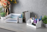 OSCO White High Gloss Desk Organiser | 7 section  Drawer H12 x W25 x D13 cm