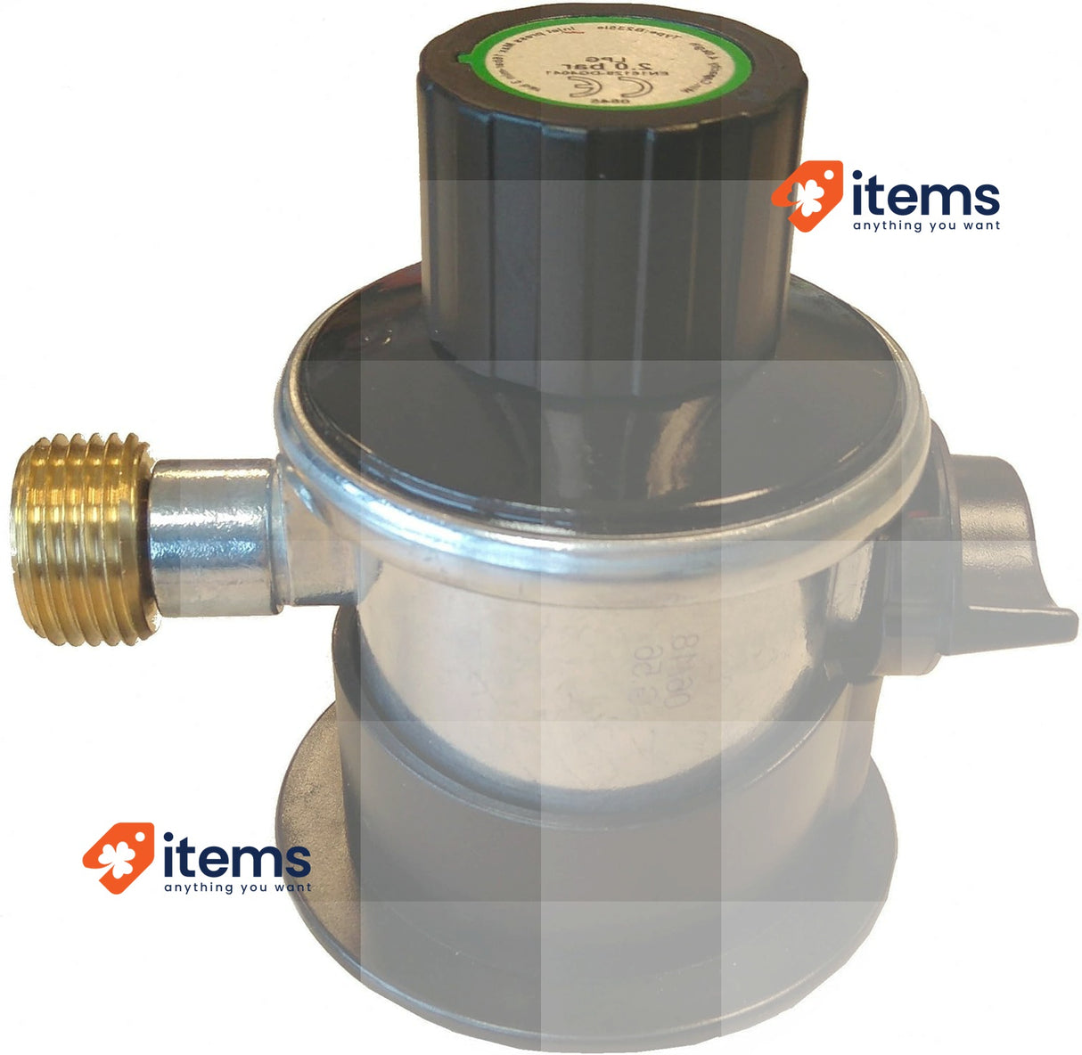 S&M 322341 Propane Bottle Regulator with Control, Stainless Steel/Black, One Siz