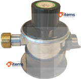 S&M 322341 Propane Bottle Regulator with Control, Stainless Steel/Black, One Siz