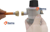 S&M 322341 Propane Bottle Regulator with Control, Stainless Steel/Black, One Siz