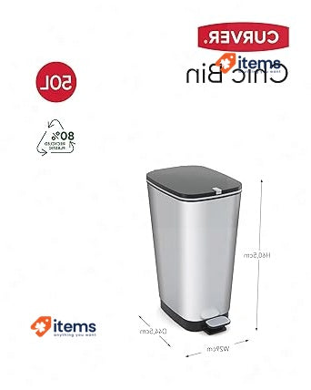 Keter Kis Chic Plastic Bin Scratch-resistant, 50 L, 29 x 44.5 x 60.5 cm