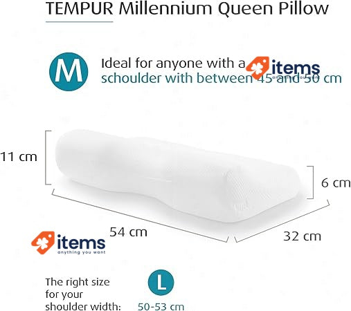 TEMPUR Millennium Queen Neck Support Pillow, M